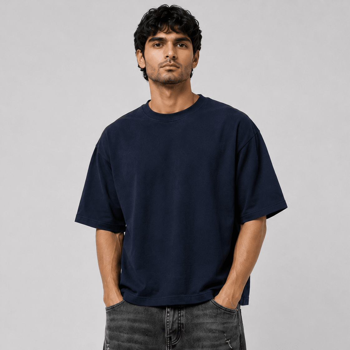 Oversized T-Shirt - Navy Blue