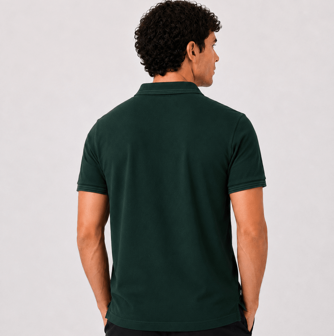 Pique Polo Shirt - Bottle Green