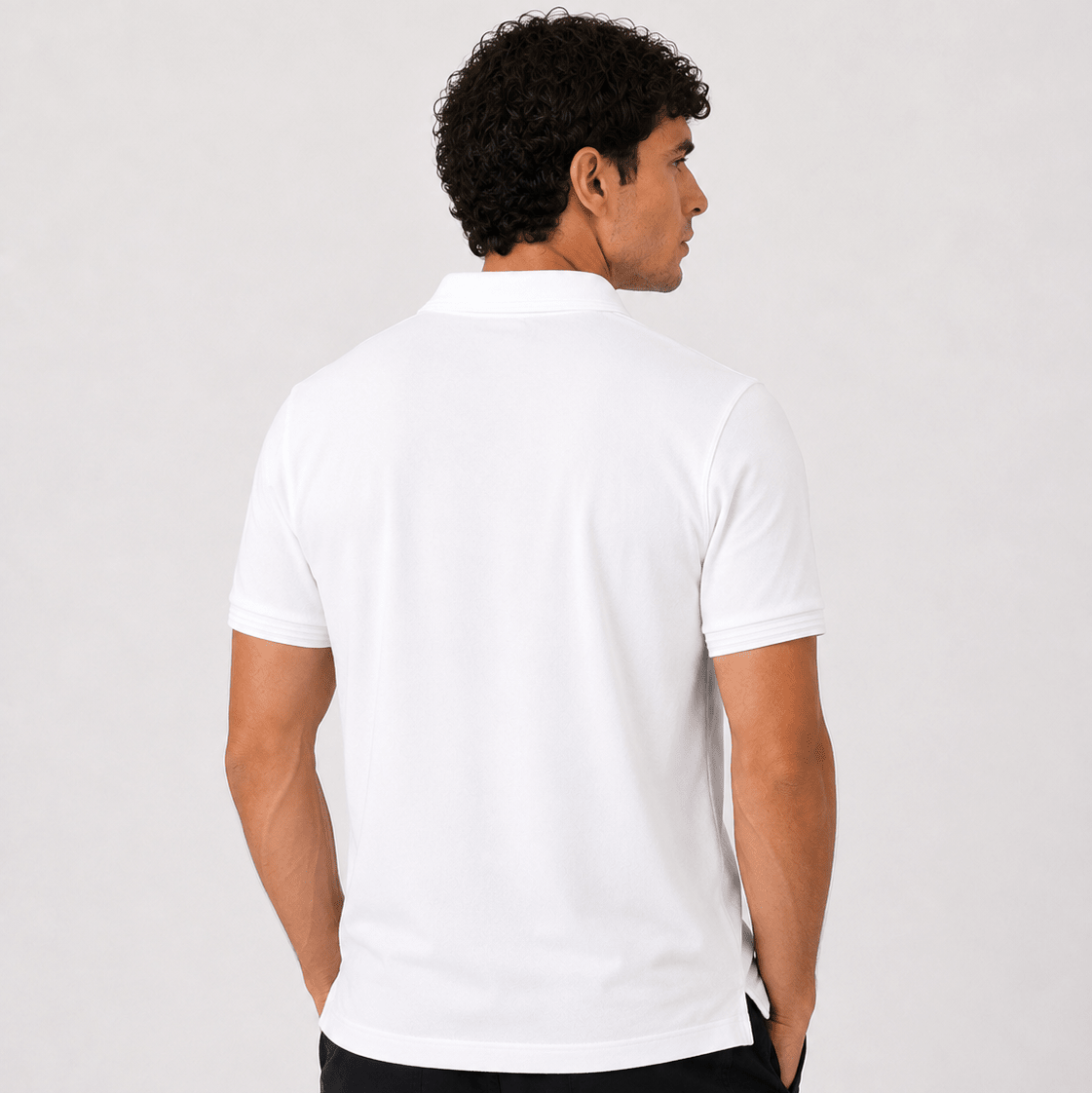 Pique Polo Shirt - White
