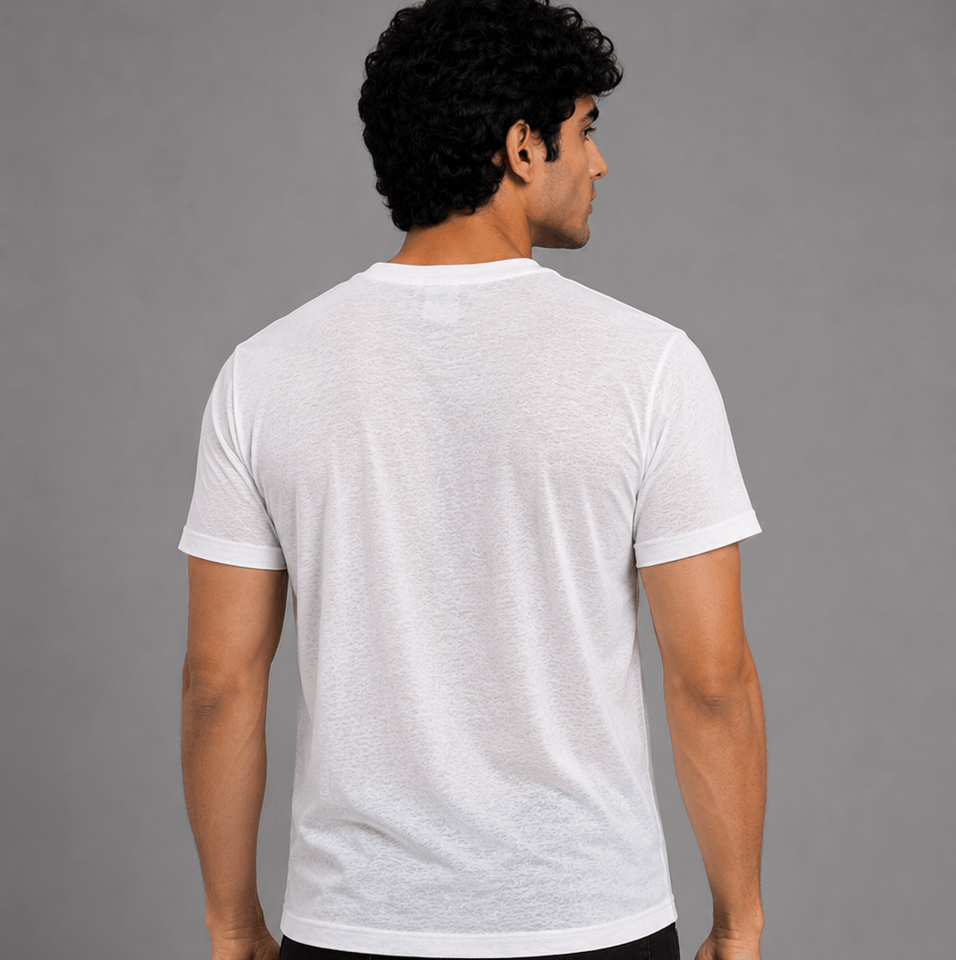 Regular Fit Round Neck T-Shirt - White