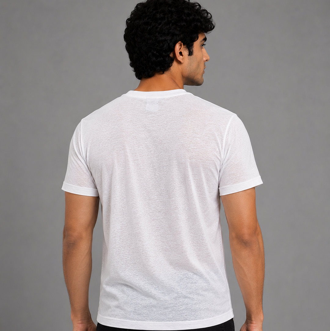 Regular Fit Round Neck T-Shirt - White