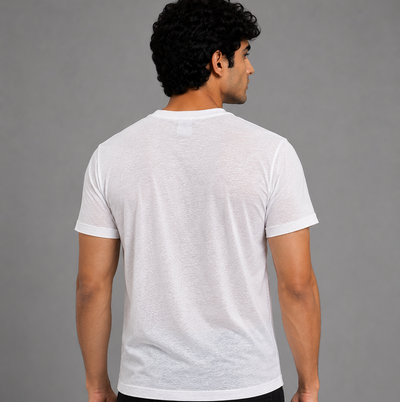 Regular Fit Round Neck T-Shirt - White