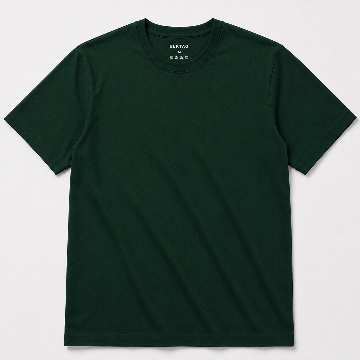 Regular Fit Round Neck T-Shirt - Bottle Green