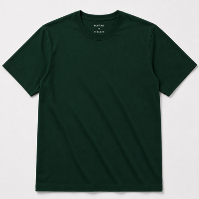 Regular Fit Round Neck T-Shirt - Bottle Green