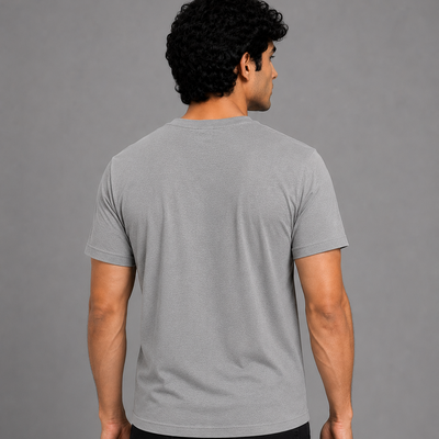 Regular Fit Round Neck T-Shirt - Steel Grey