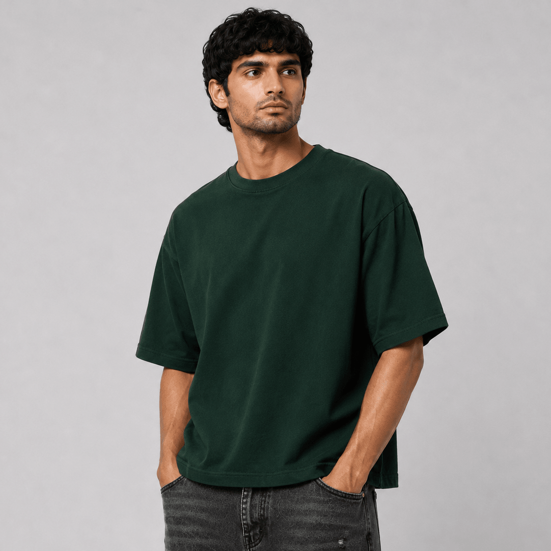 Oversized T-Shirt - Bottle Green 