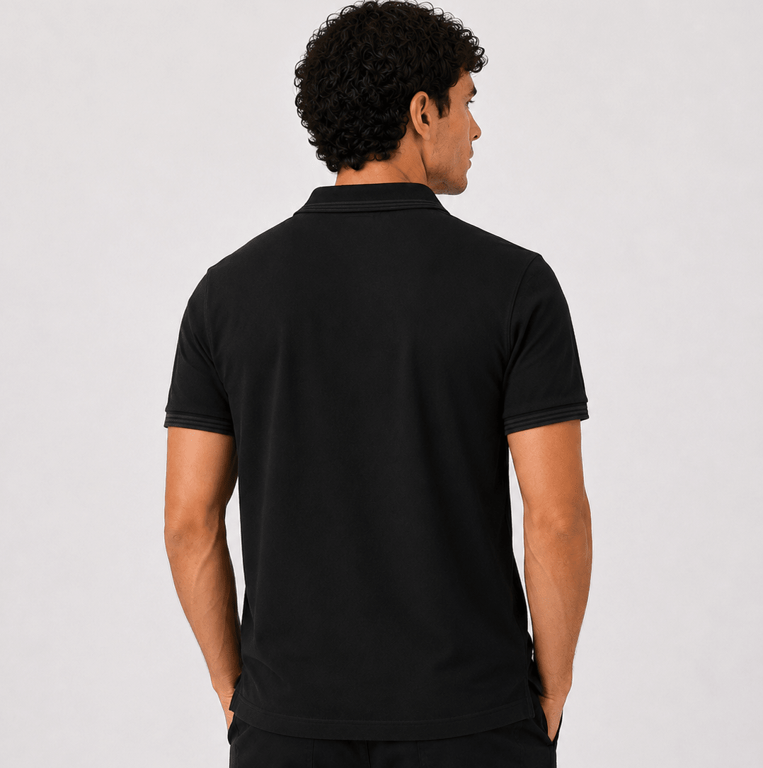 Pique Polo Shirt - Black 
