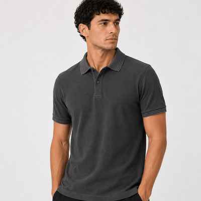Pique Polo Shirt - Charcoal Grey 