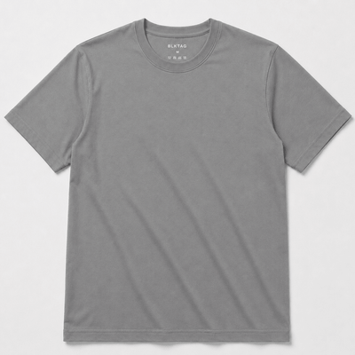 Regular Fit Round Neck T-Shirt - Steel Grey 